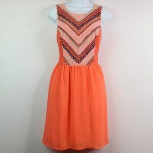 My Michelle Coral Embroidered / Crochet Dr…